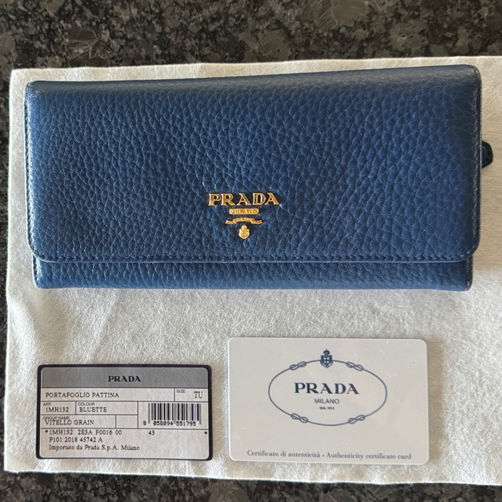Prada Elegant Blue Wallet Set - Picture 11 of 12